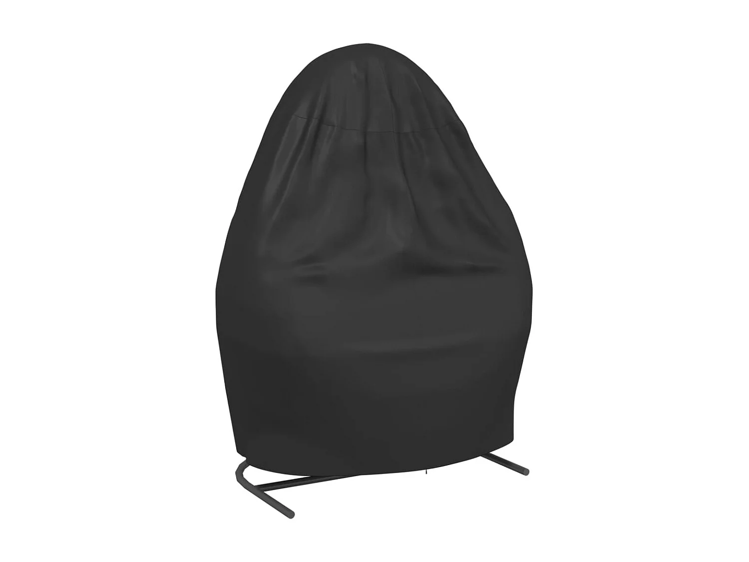 Cubierta de sillón doble colgante Oxford 420D negro Ø146x210 cm ES479288