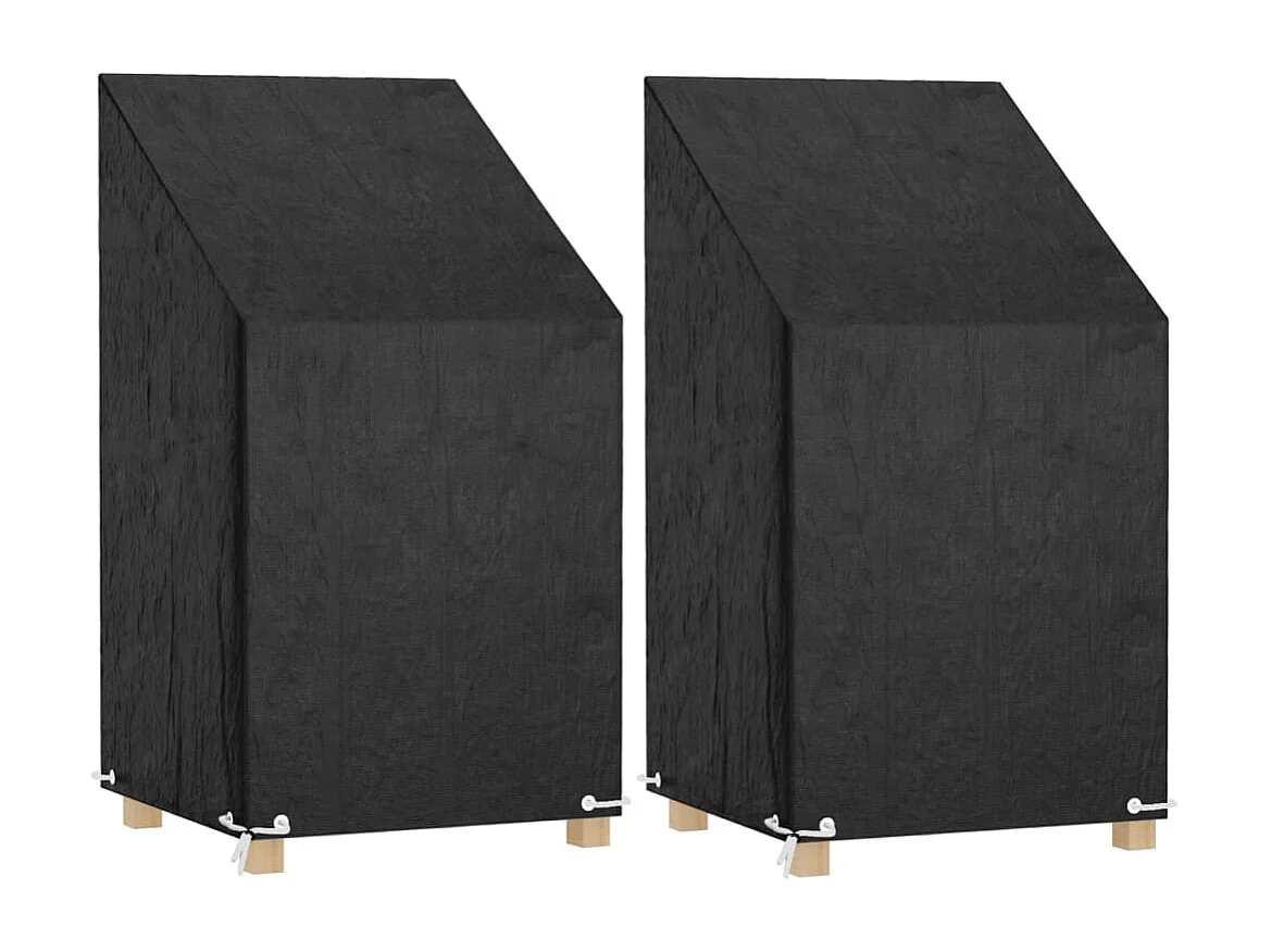 Tuinstoelhoezen 2 st met 8 oogjes 65x65x80/120 cm polyetheen BE473927