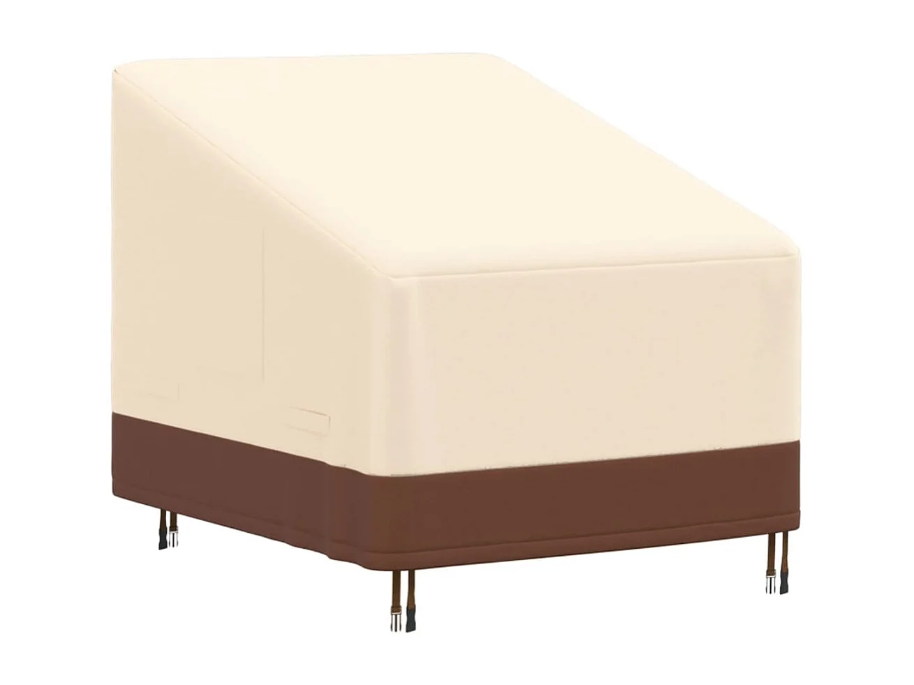 Housse chaise longue de jardin beige 79x97x48/74 cm oxford 600D FR764962