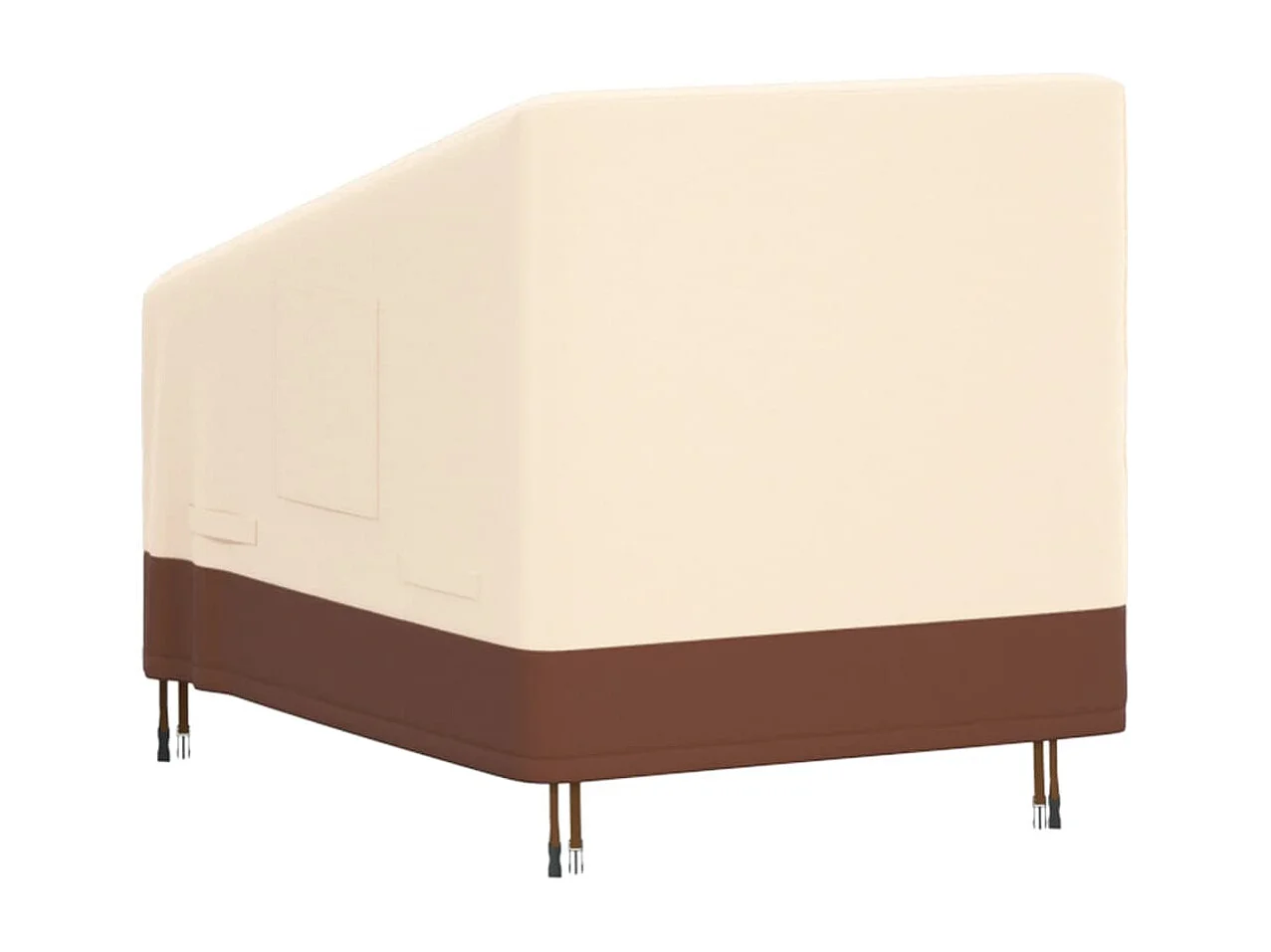 Housse chaise longue de jardin beige 79x97x48/74 cm oxford 600D FR764962