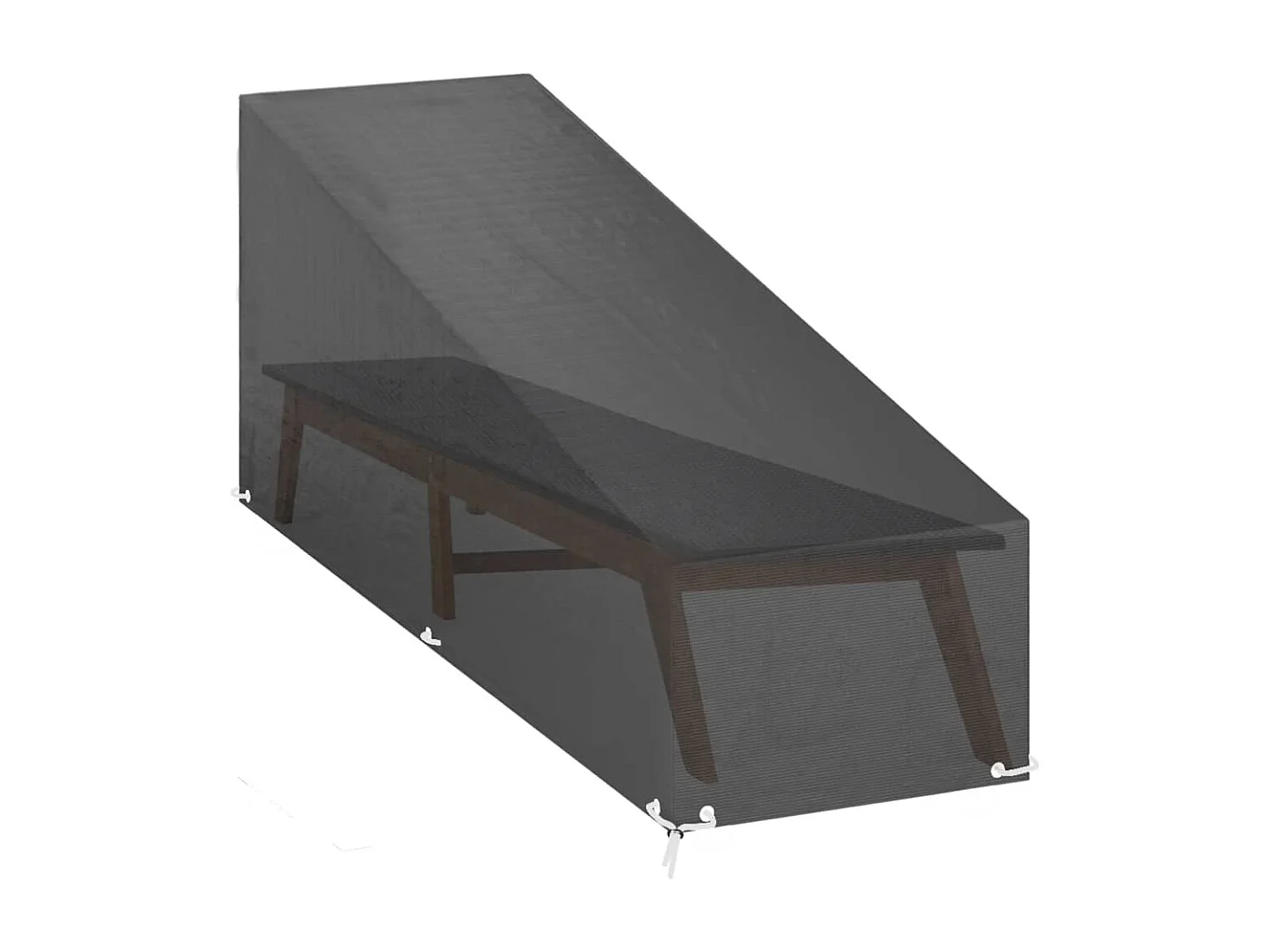 Housses pour chaise longue 2 pcs 12 œillets 205x75x40/70 cm PE FR538775