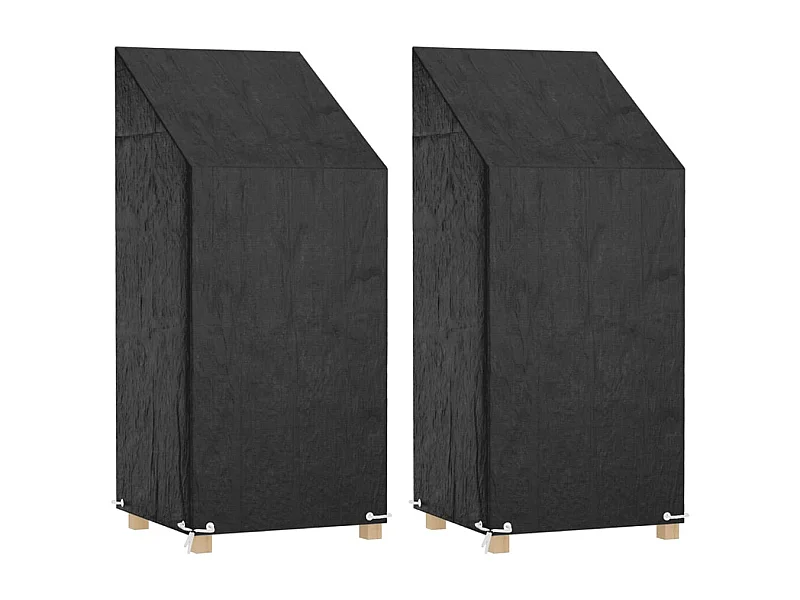 Fundas sillas jardín 2 uds 8 ojales polietileno 65x65x110/150cm ES456204