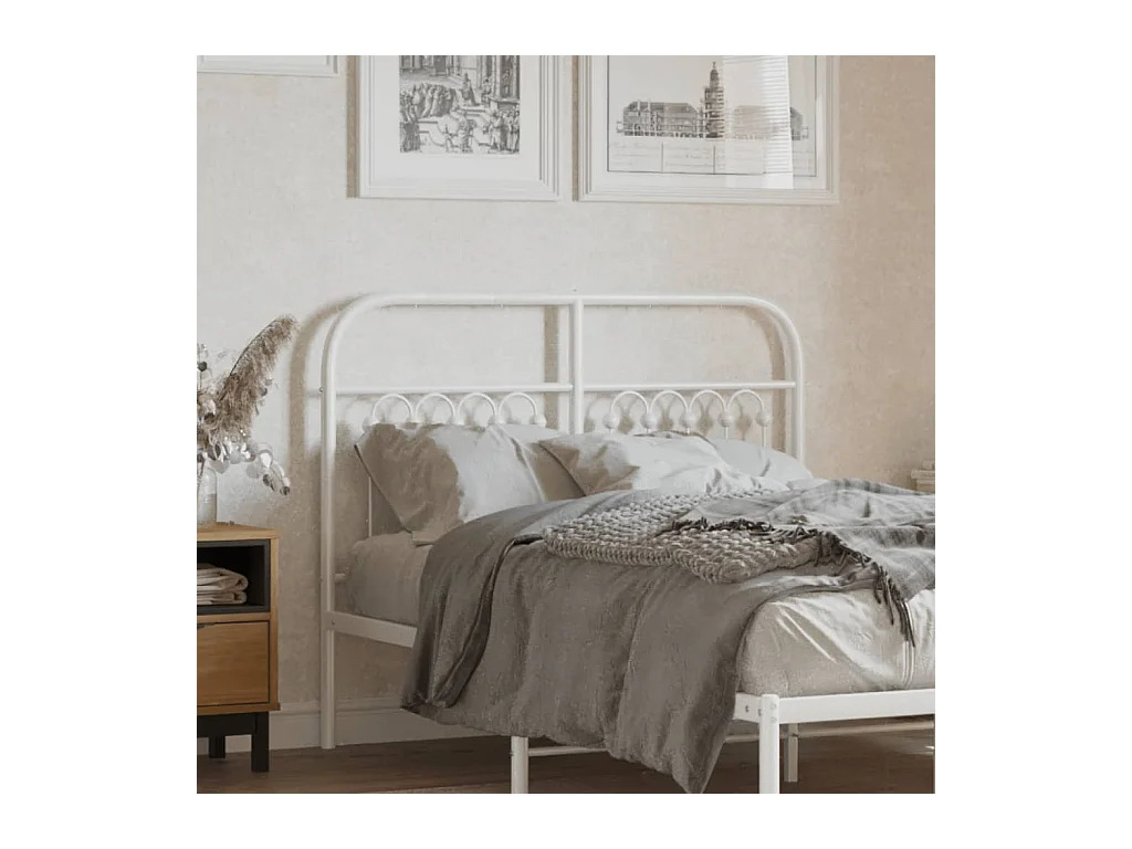 Testiera | Testata del letto in Metallo Bianco 120 cm