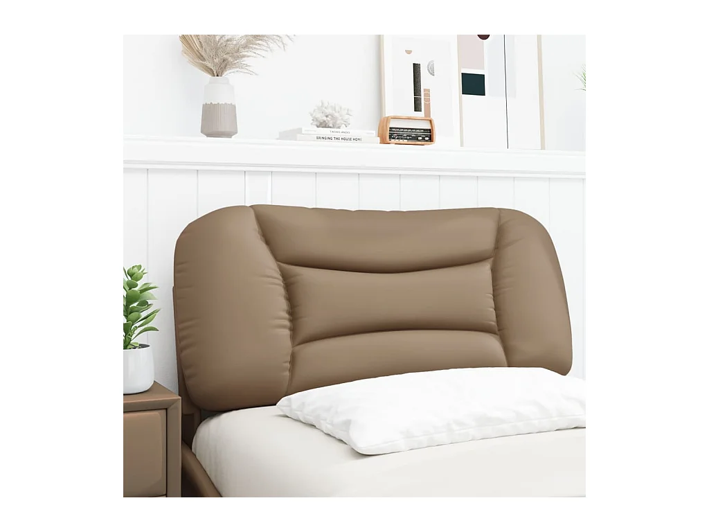 Coussin de tête de lit cappuccino 90 cm similicuir FR267898