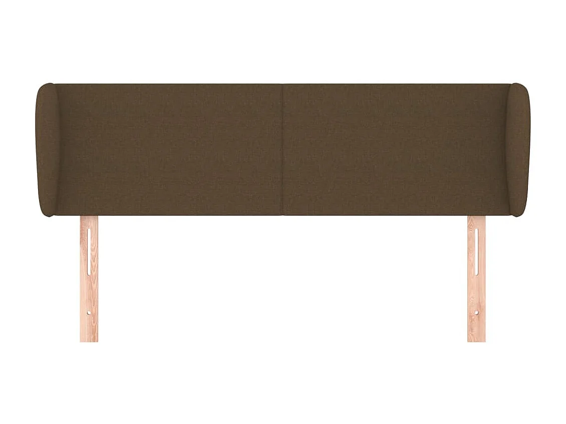 Hoofdbord met randen 147x23x78/88 cm stof donkerbruin BE851237