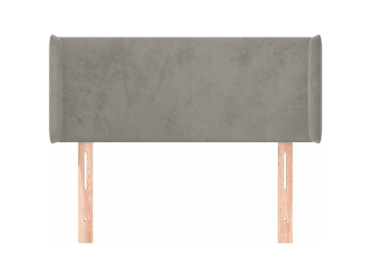 Tête de lit avec oreilles Gris clair 103x16x78/88 cm Velours FR506299