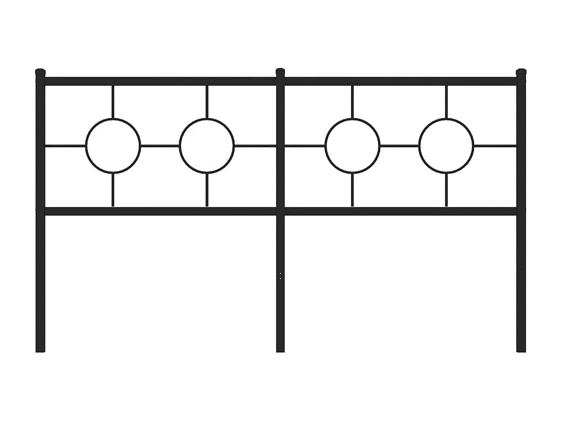 Cabeceira de cama 160 cm metal preto PT212644