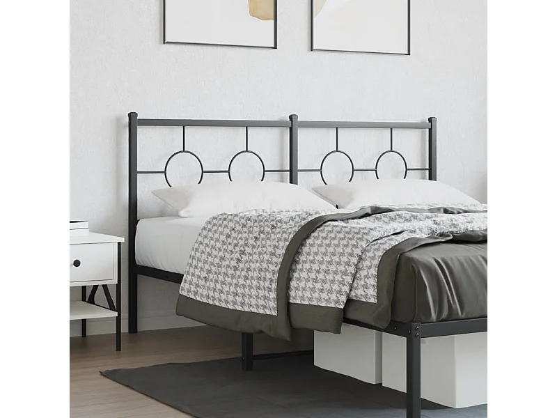 Tête de lit métal noir 160 cm FR869115