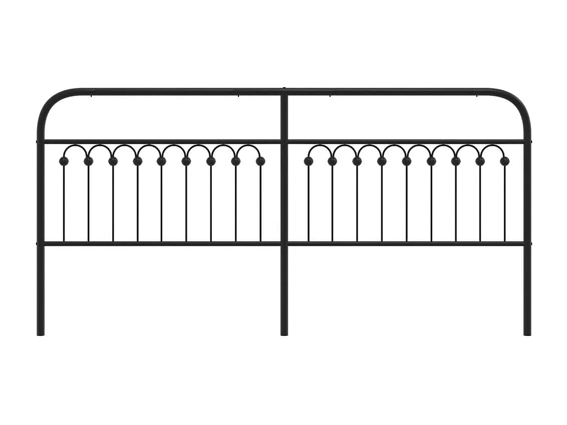 Tête de lit métal noir 200 cm FR477970