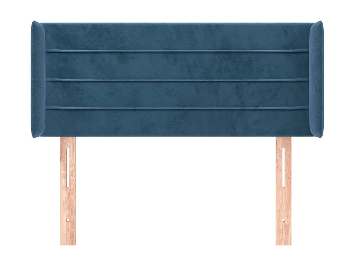 Tête de lit avec oreilles Bleu foncé 103x16x78/88 cm Velours FR440425