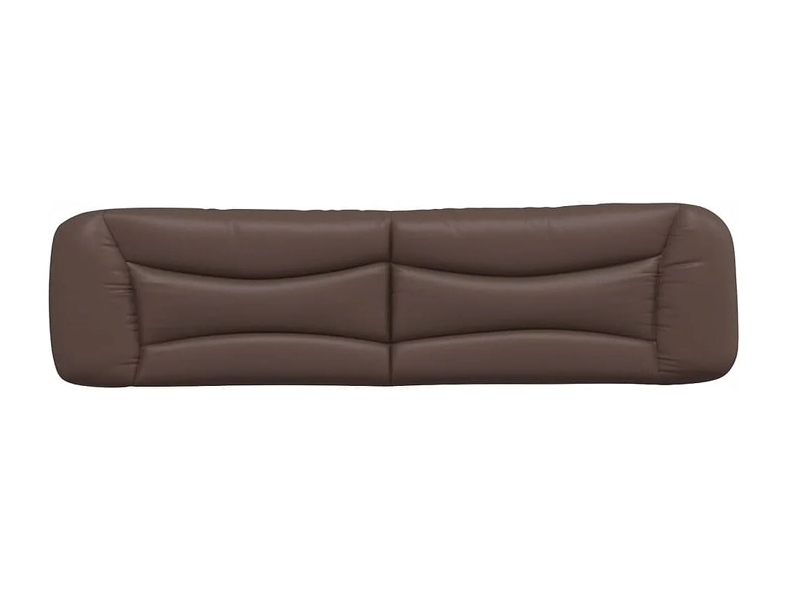 Hoofdbordkussen 200 cm kunstleer bruin BE433541