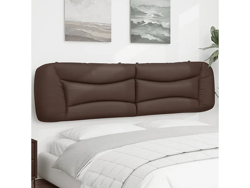 Testata del letto | Cuscino Testiera Marrone 200 cm in Similpelle