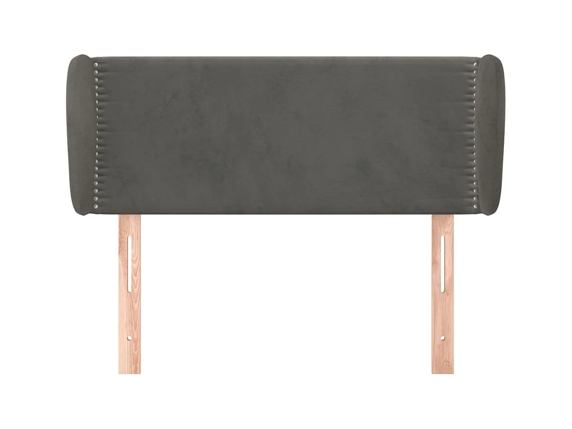 Tête de lit avec oreilles Gris foncé 103x23x78/88 cm Velours FR389334