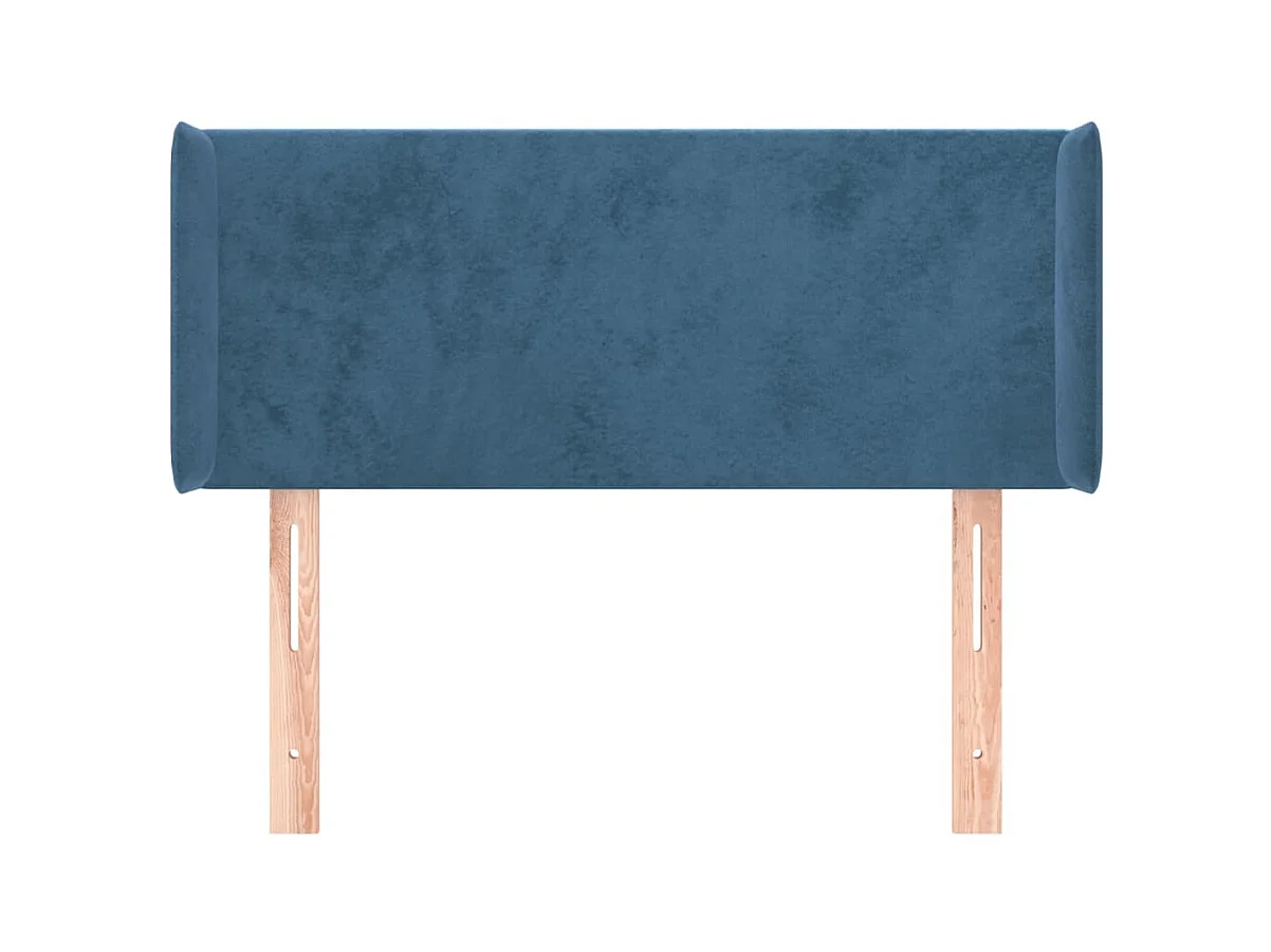 Tête de lit avec oreilles Bleu Foncé 83x16x78/88 cm Velours FR202922