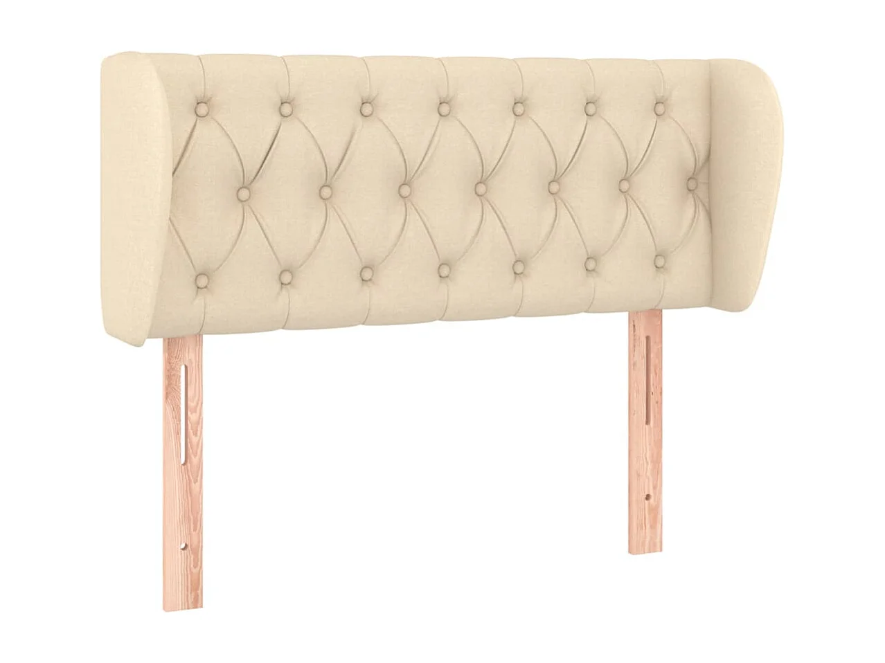 Tête de lit avec oreilles Crème 103x23x78/88 cm Tissu FR170888