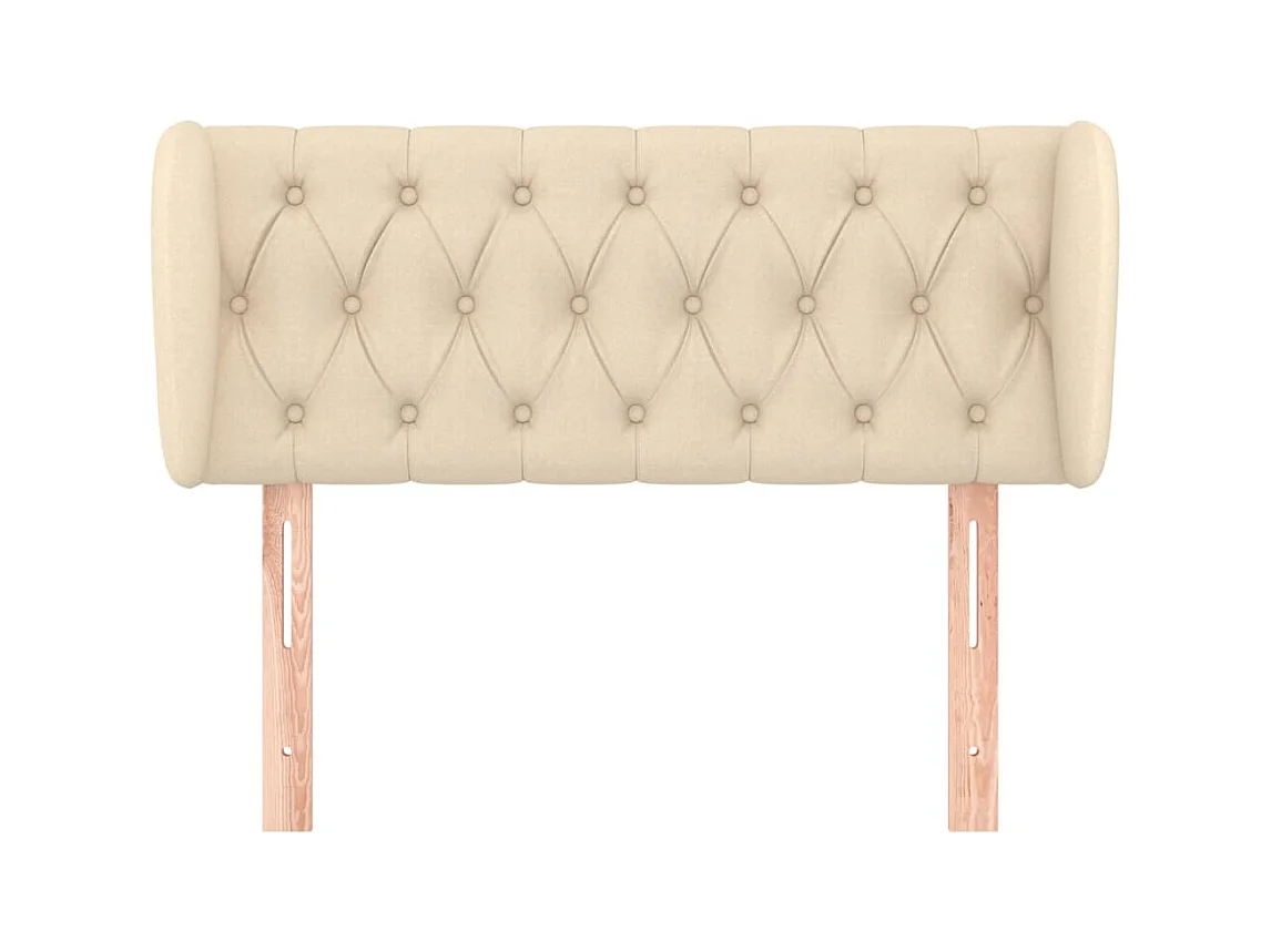 Cabecero de tela color crema 103x23x78/88 cm ES337137