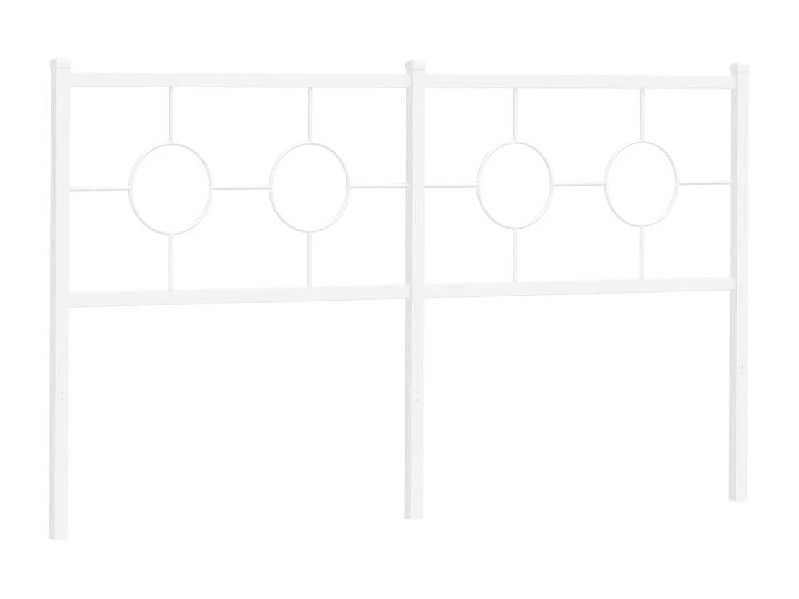 Hoofdbord 150 cm metaal wit BE696350
