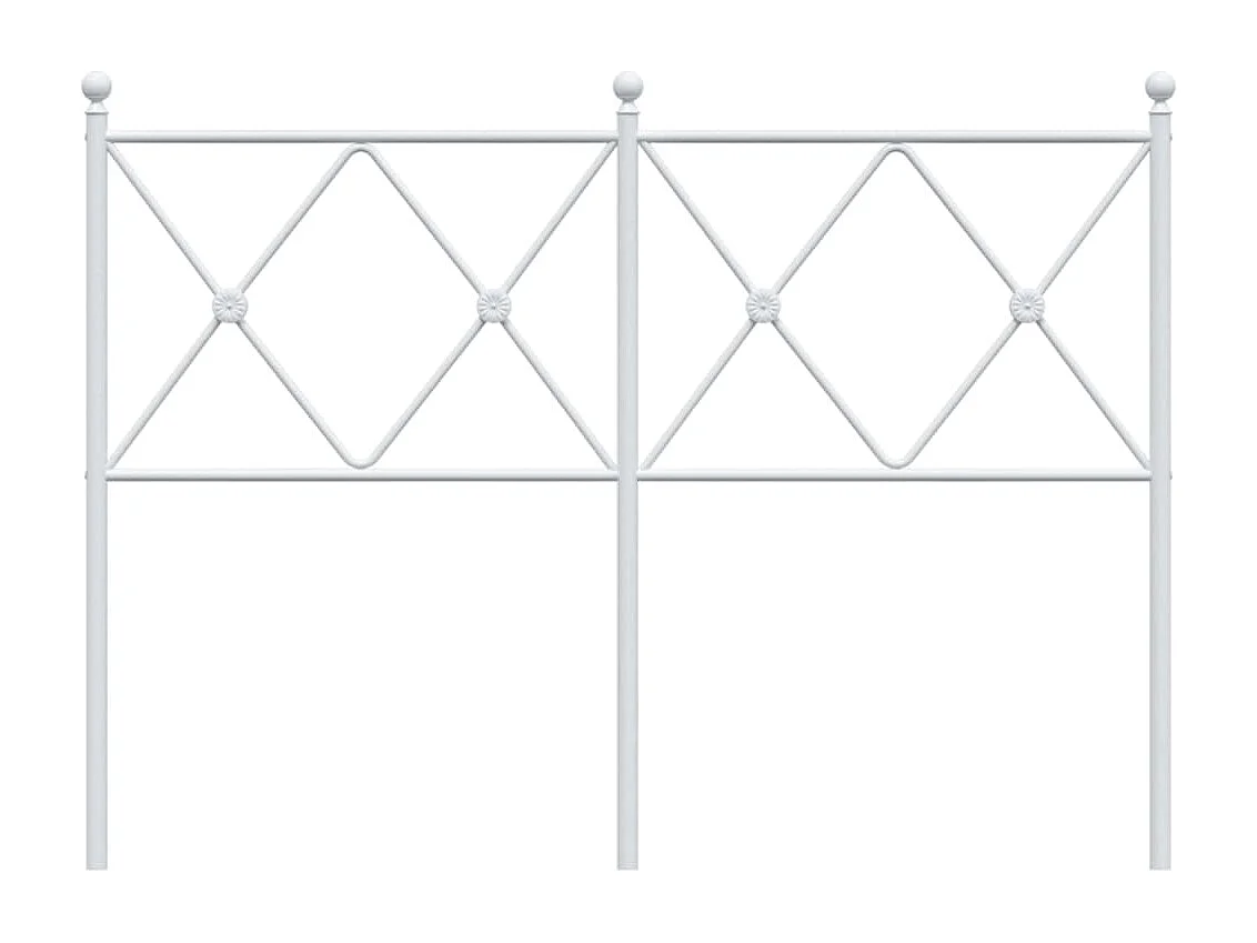 Hoofdbord 120 cm metaal wit BE721091
