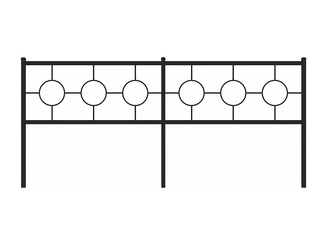Tête de lit métal noir 200 cm FR700049