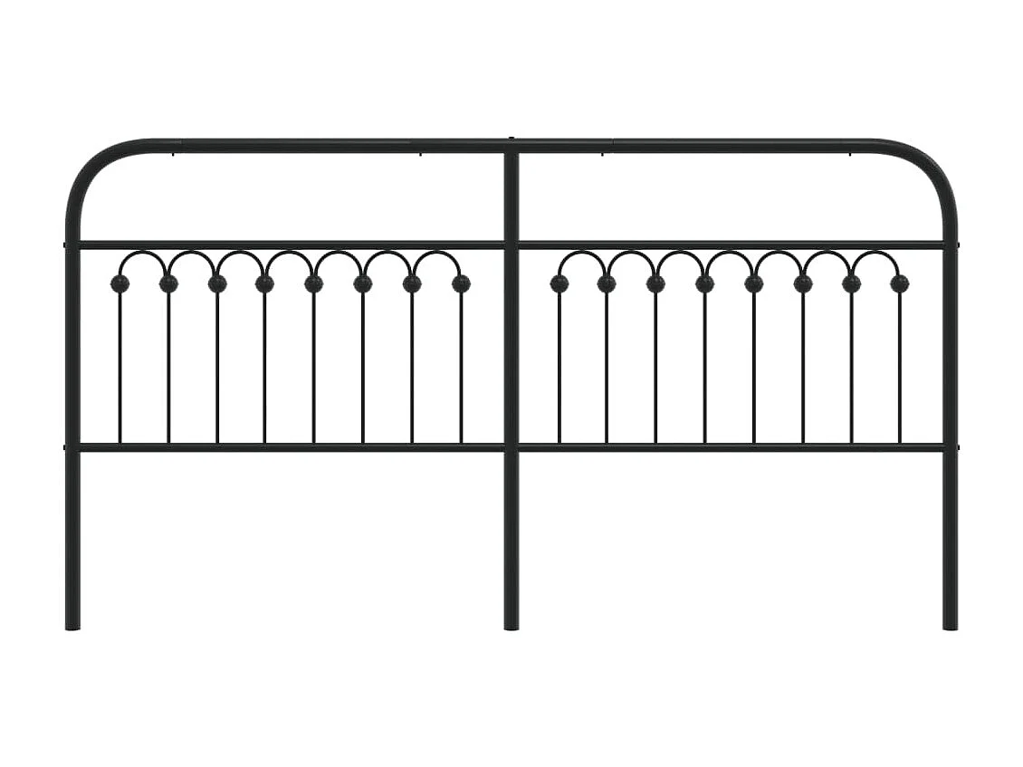 Cabeceira de cama 180 cm metal preto PT614801