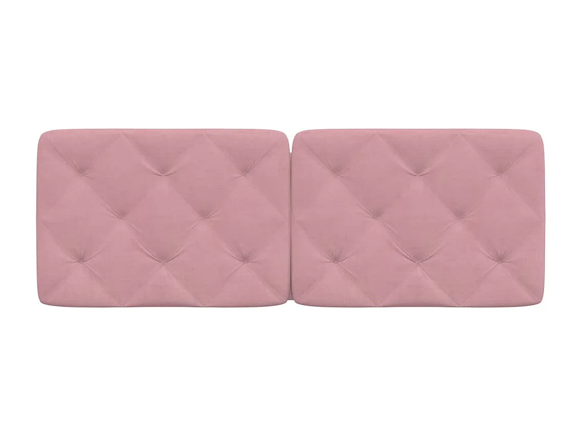Coussin de tête de lit rose 120 cm velours FR424004