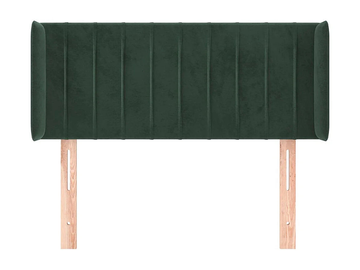 Testiera | Testata del letto ad Orecchio Verde Scuro 103x16x78/88 cm in Velluto