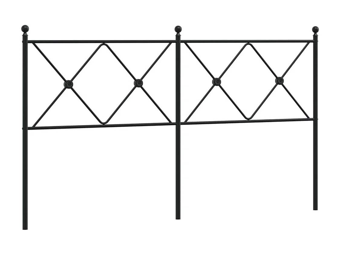 Tête de lit métal noir 150 cm FR359576