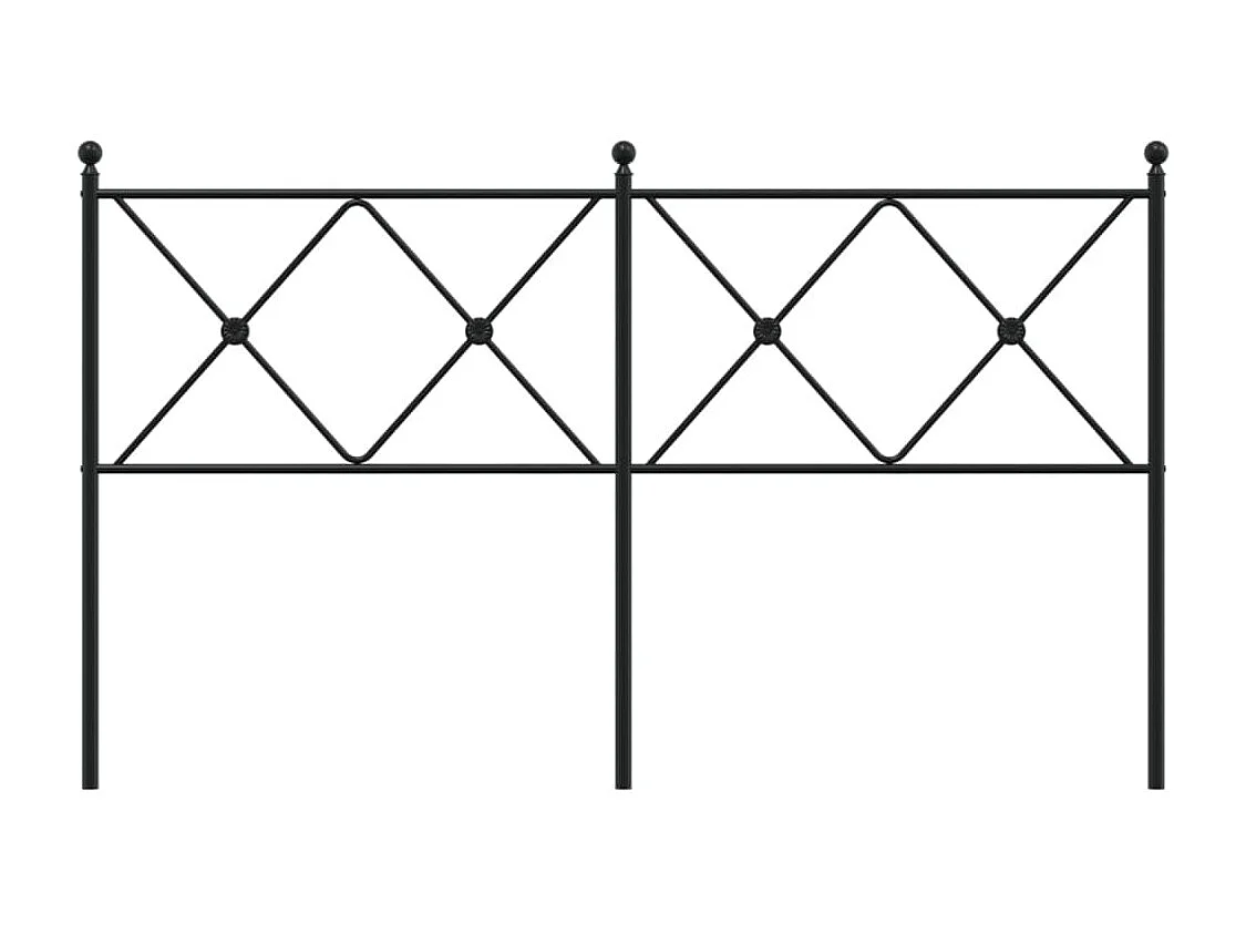 Testiera | Testata del letto in Metallo Nero 150 cm