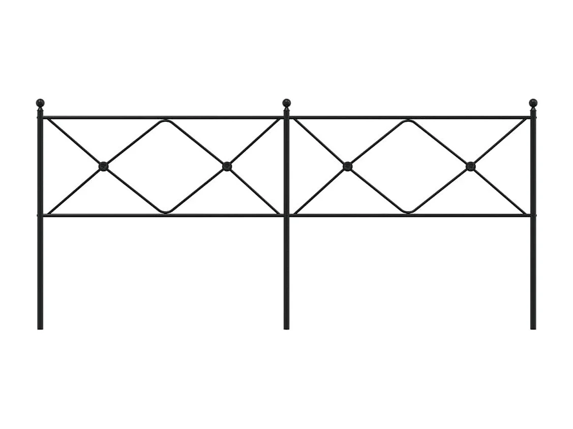 Tête de lit métal noir 193 cm FR422963