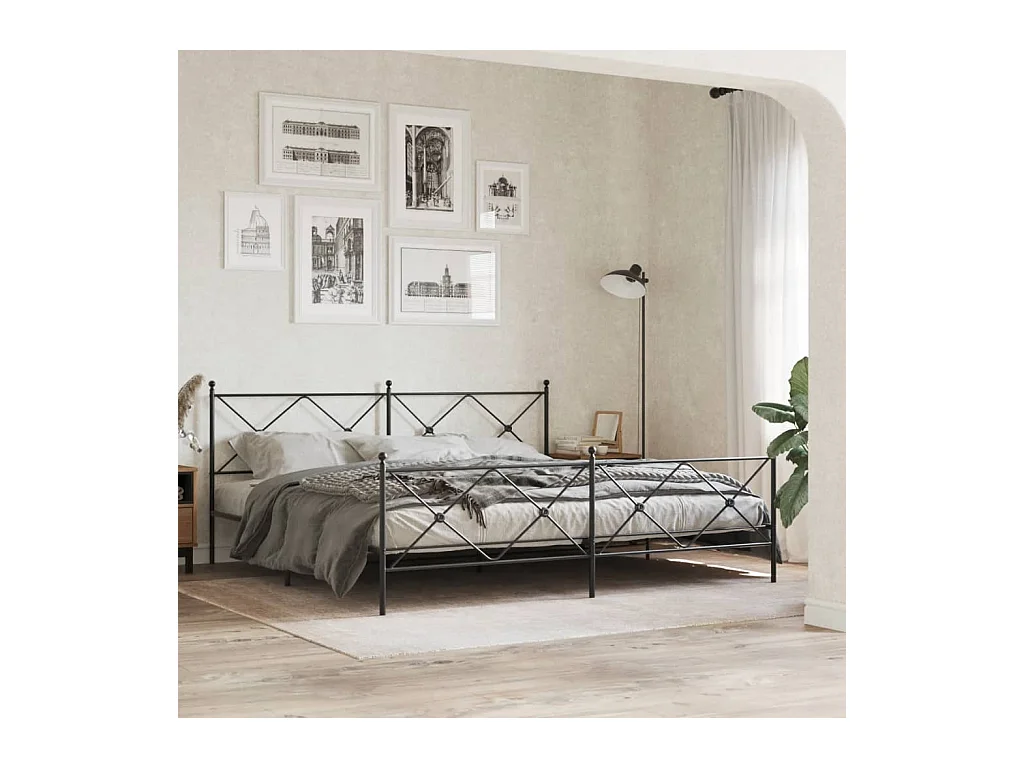 Testiera | Testata del letto in Metallo Nero 193 cm