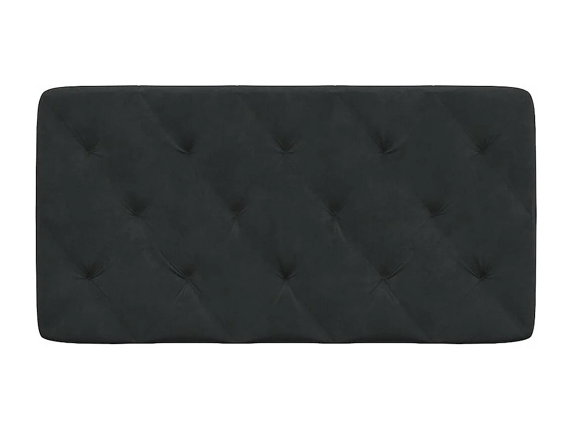 Testata del letto | Cuscino Testiera Nero 100 cm in Velluto