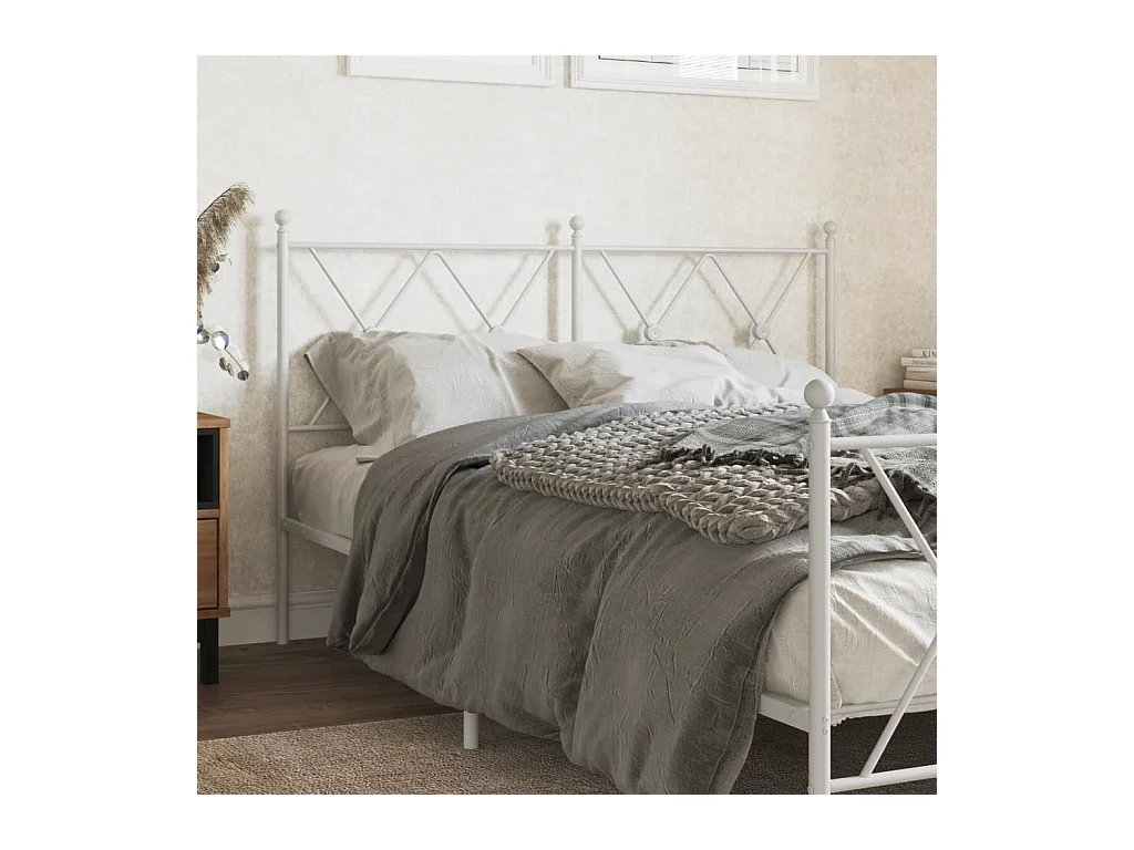 Tête de lit métal blanc 137 cm FR932706