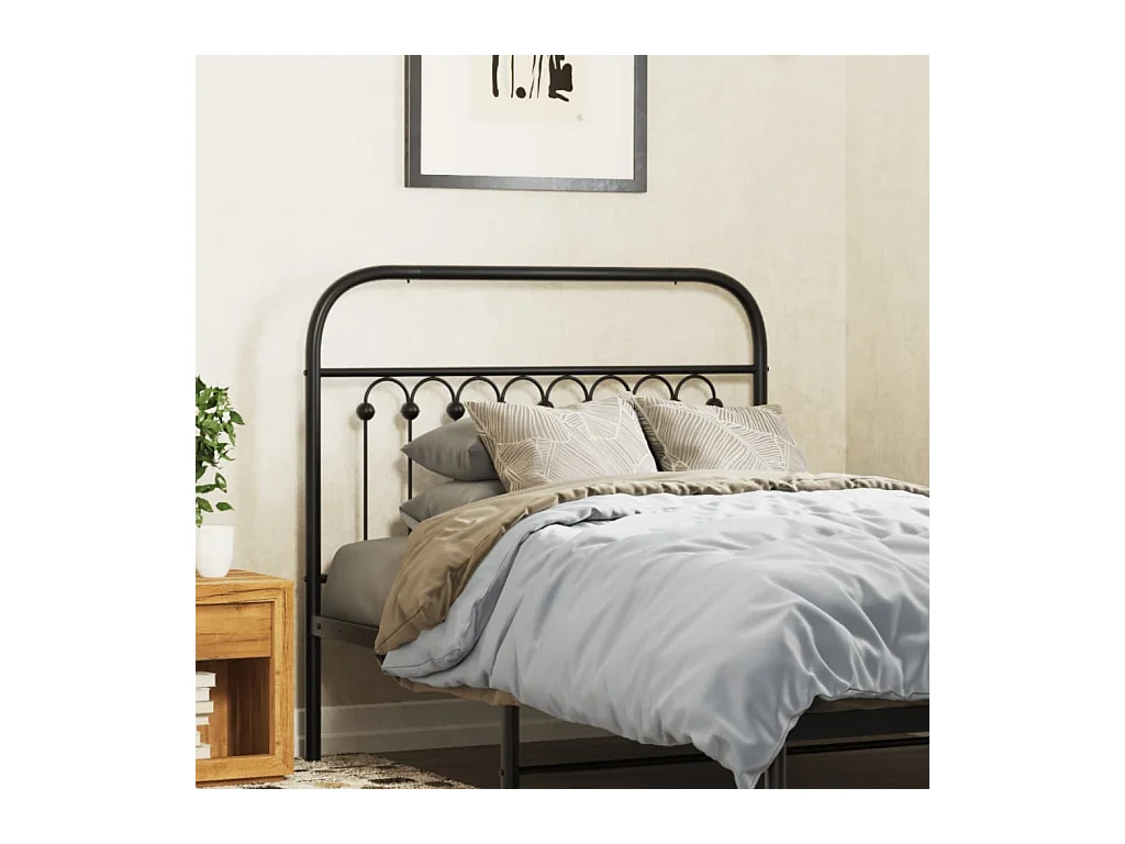 Tête de lit métal noir 100 cm FR500308