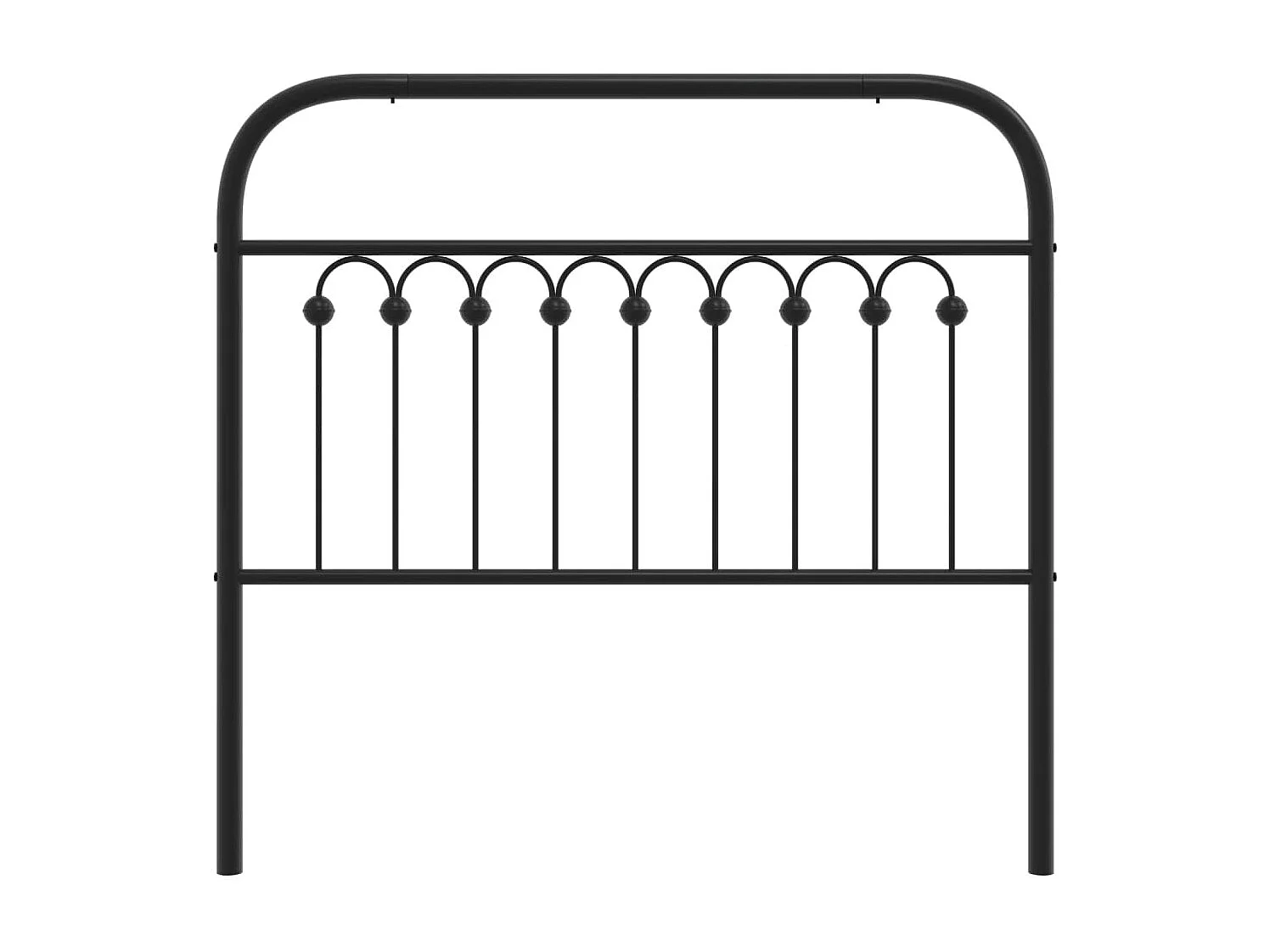 Tête de lit métal noir 100 cm FR500308