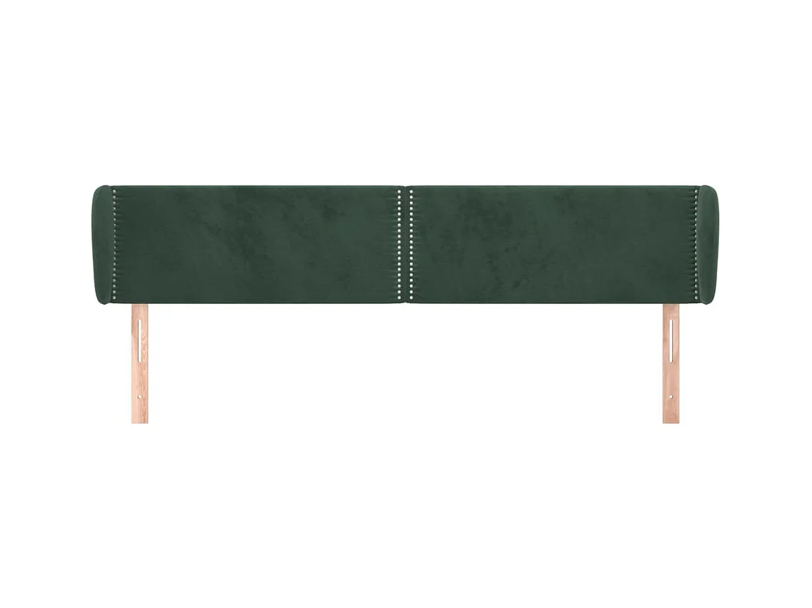 Testiera | Testata del letto ad Orecchio Verde Scuro 163x23x78/88 cm in Velluto