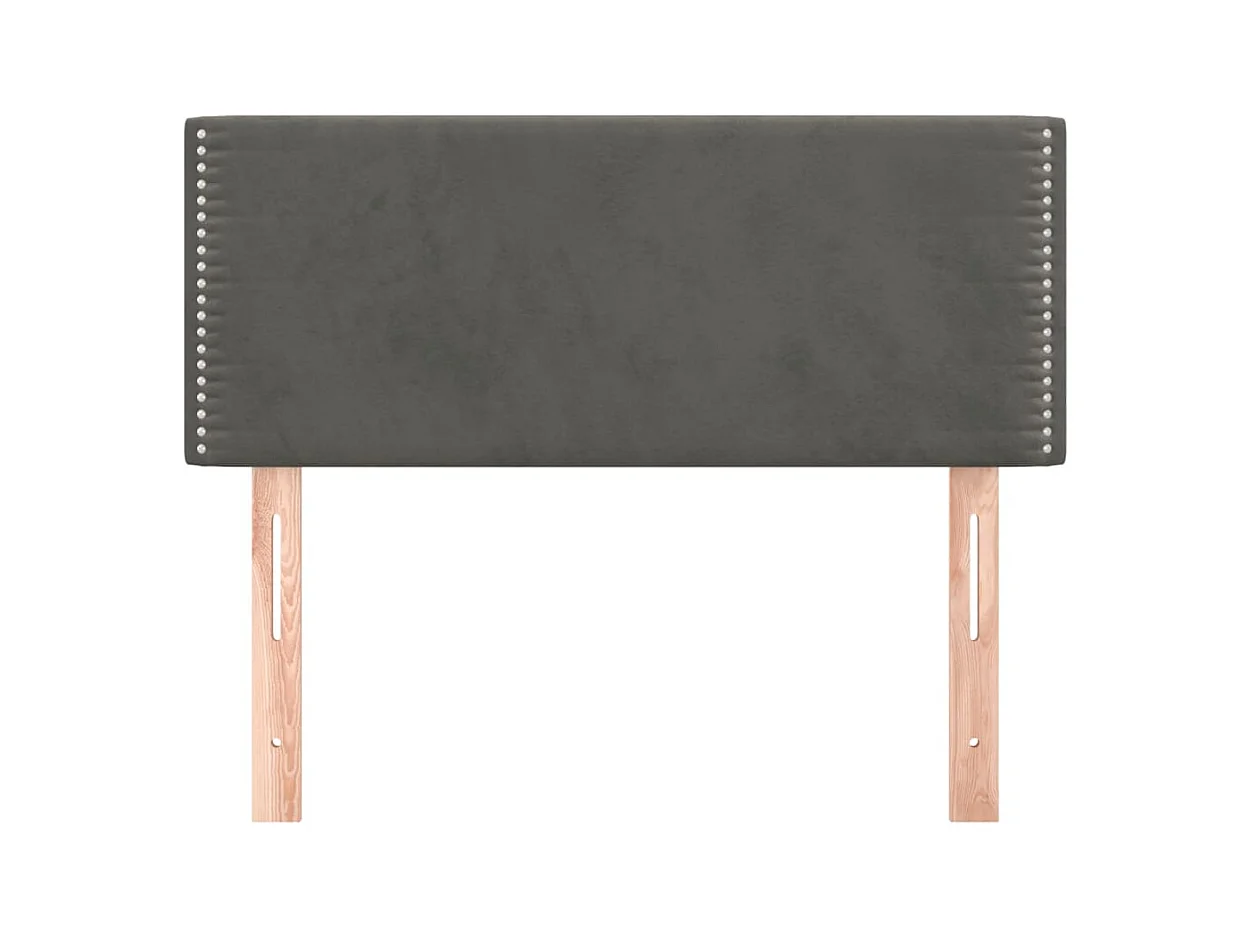 Testiera | Testata del letto Grigio Scuro 100x5x78/88 cm in Velluto