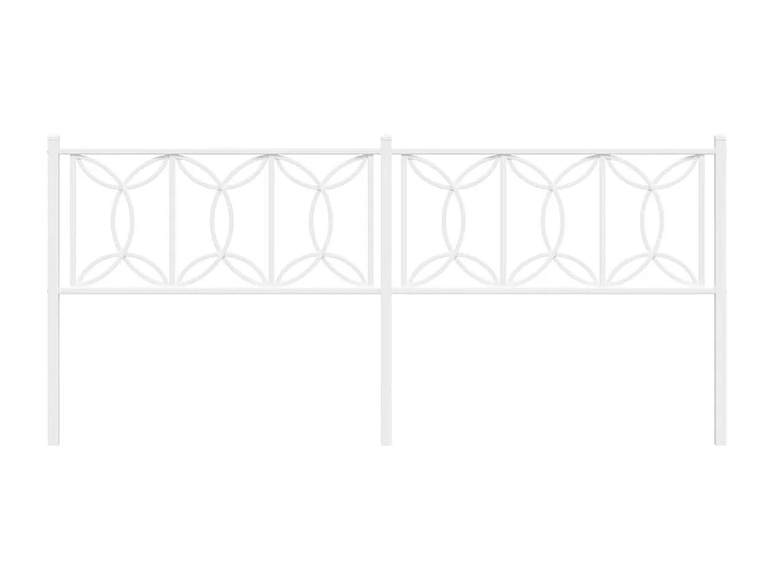 Cabecero de metal blanco 193 cm ES364700