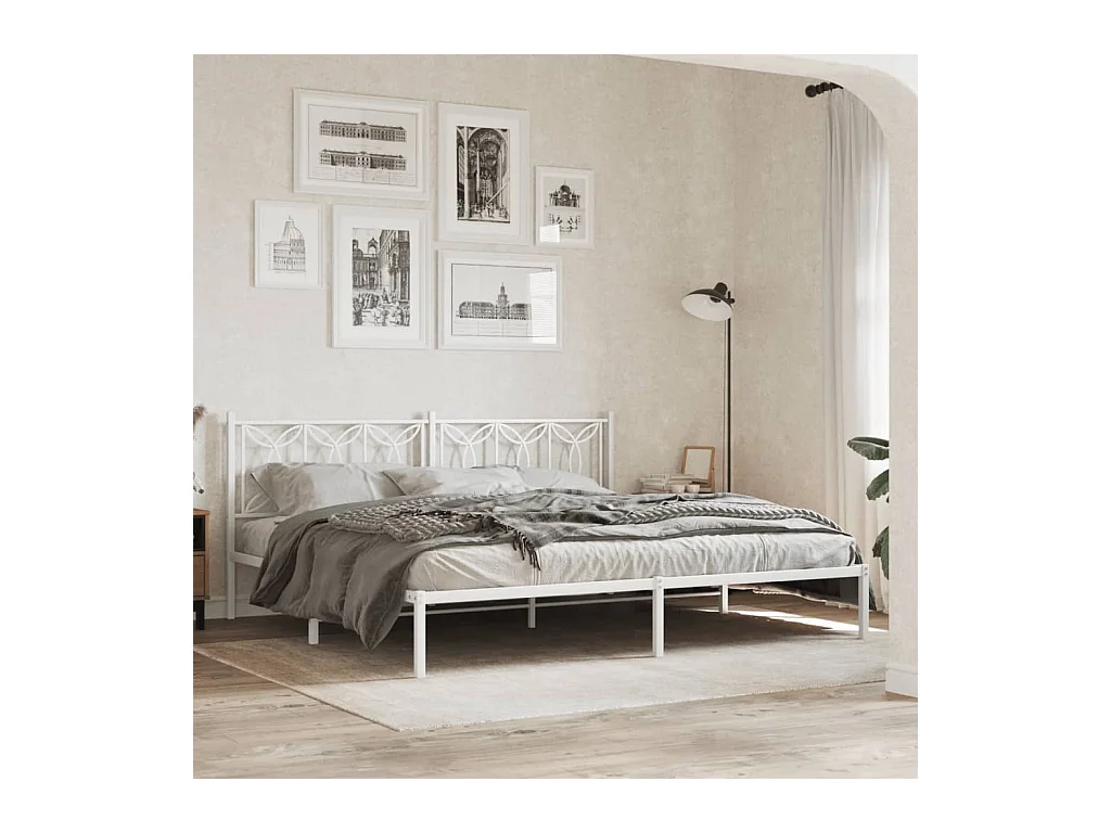 Tête de lit métal blanc 193 cm FR186161