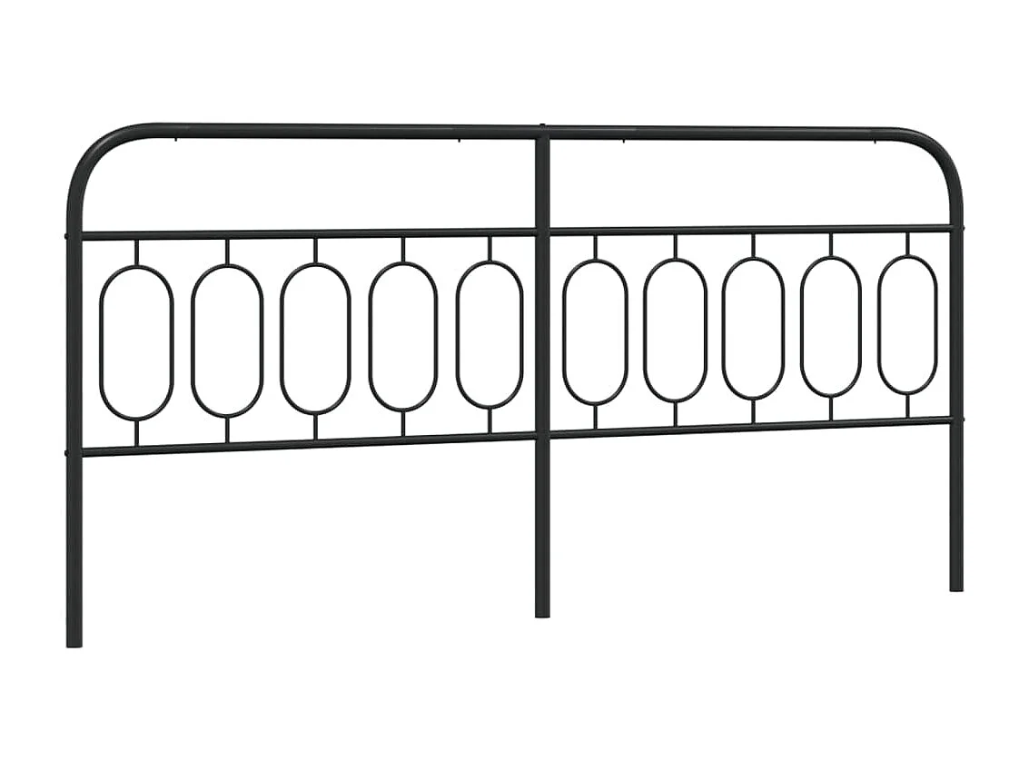 Tête de lit métal noir 200 cm FR345069