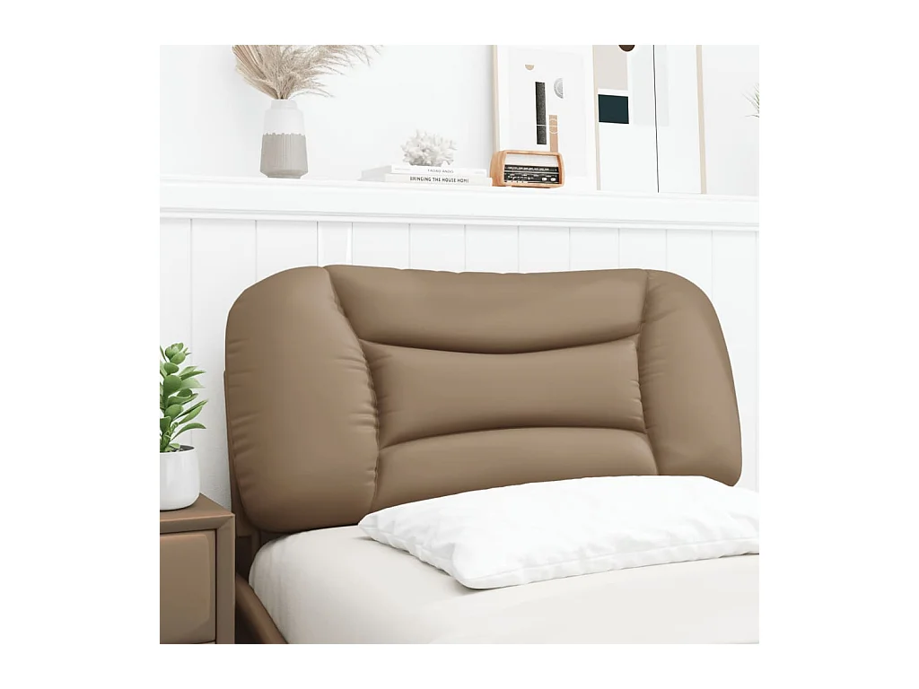 Coussin de tête de lit cappuccino 80 cm similicuir FR581980
