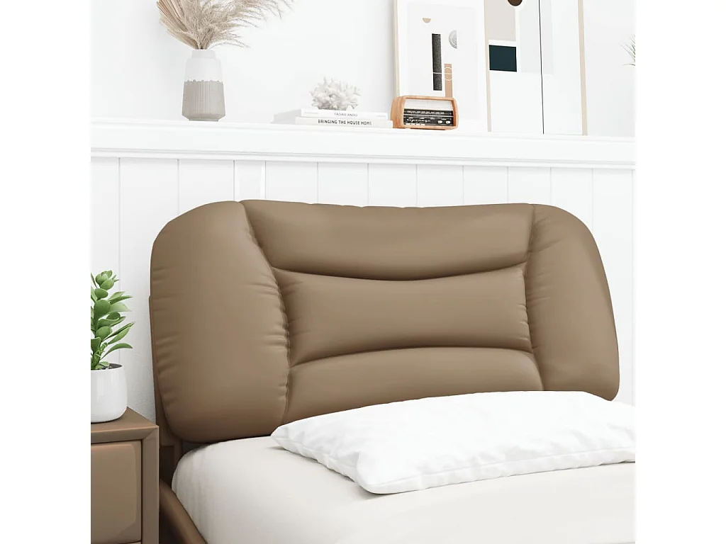 Coussin de tête de lit cappuccino 80 cm similicuir FR581980
