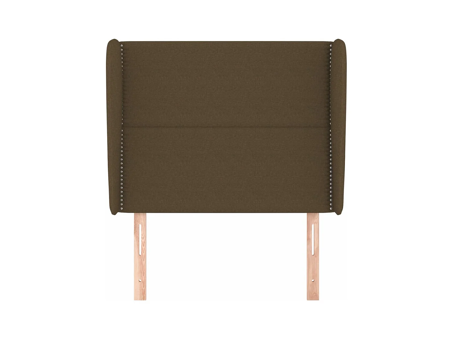 Tête de lit avec oreilles Marron foncé 103x23x118/128 cm Tissu FR952653