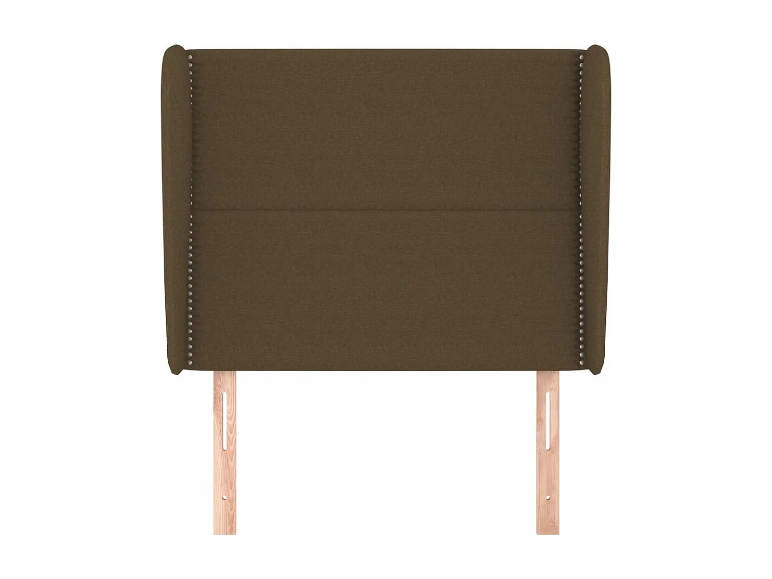 Tête de lit avec oreilles Marron foncé 103x23x118/128 cm Tissu FR952653