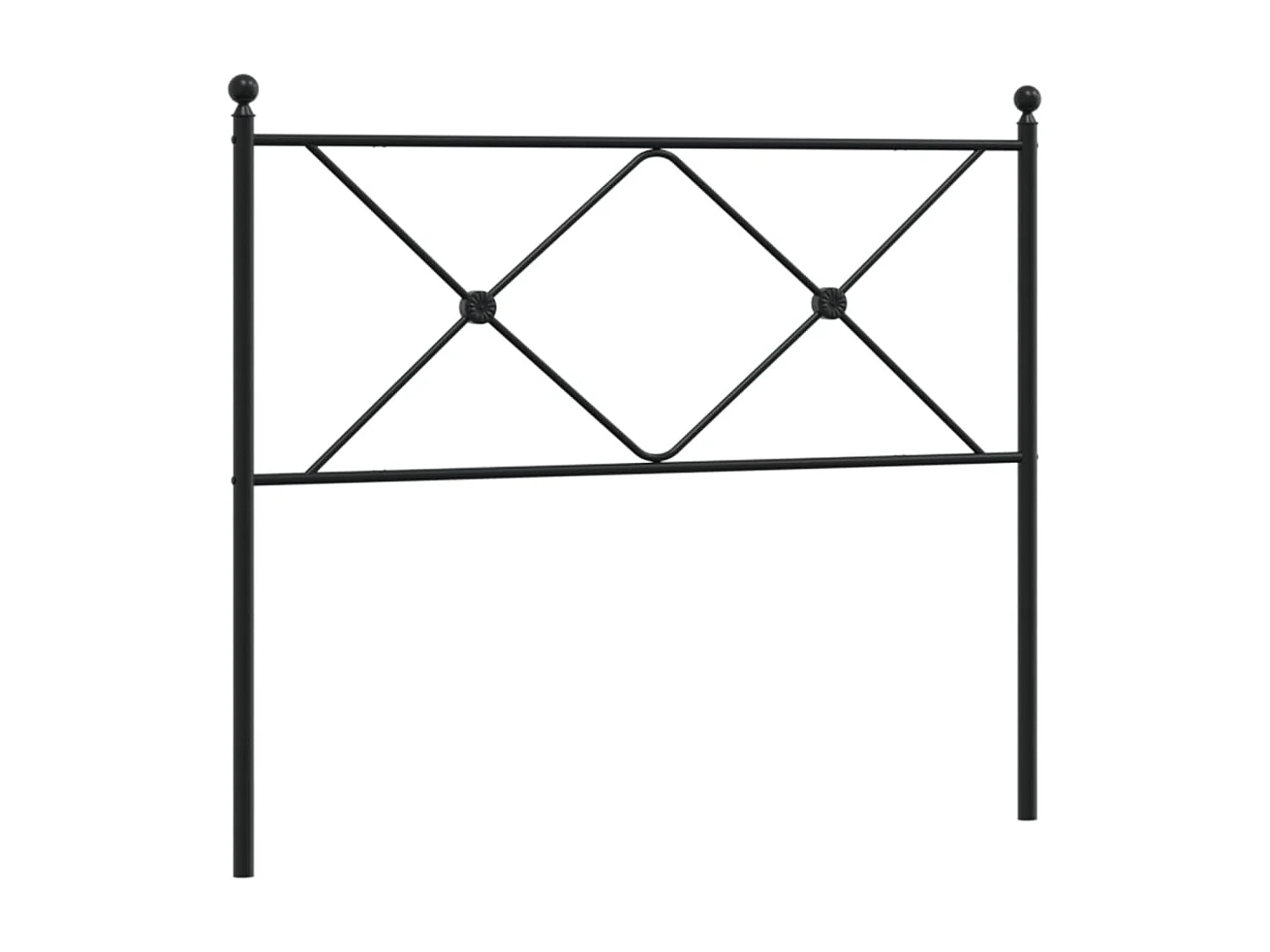Tête de lit métal noir 100 cm FR253851