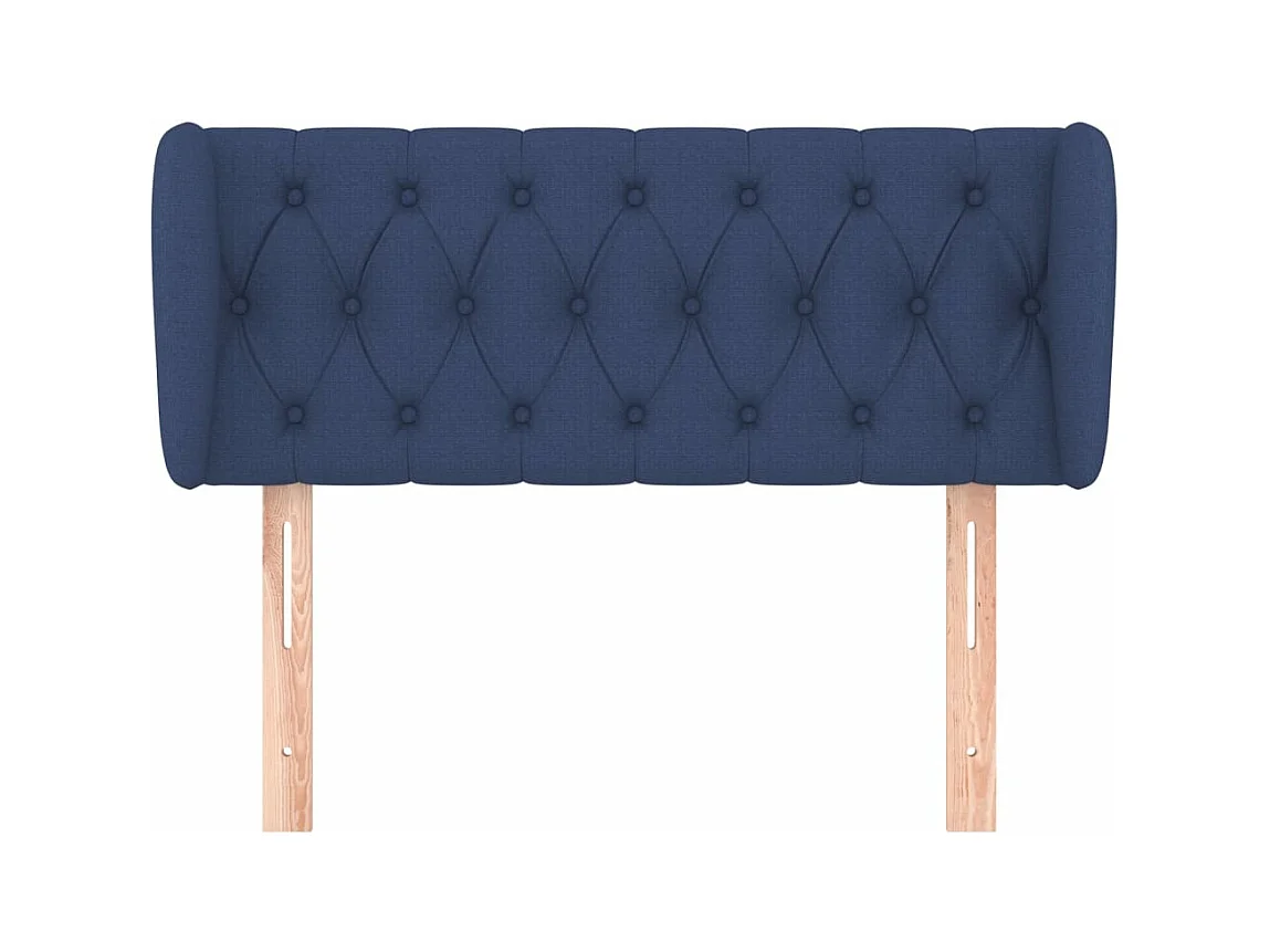 Tête de lit avec oreilles Bleu 103x23x78/88 cm Tissu FR138128