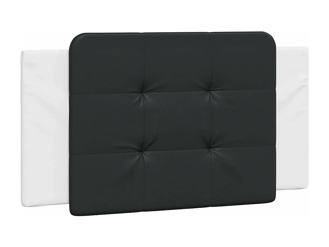 Coussin de tête de lit noir et blanc 100 cm similicuir FR308279