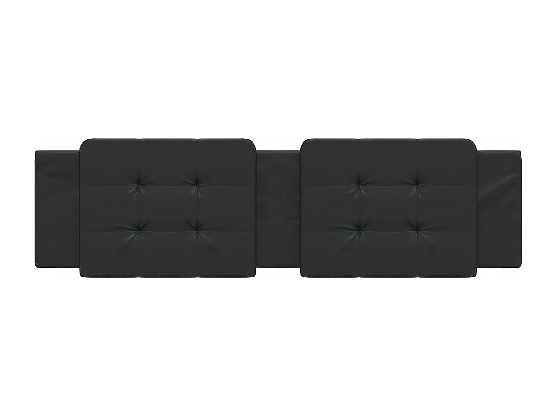Coussin de tête de lit noir 180 cm similicuir FR129520