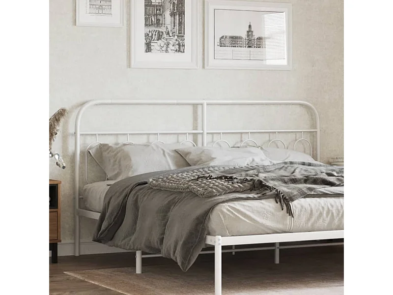 Tête de lit métal blanc 193 cm FR591880