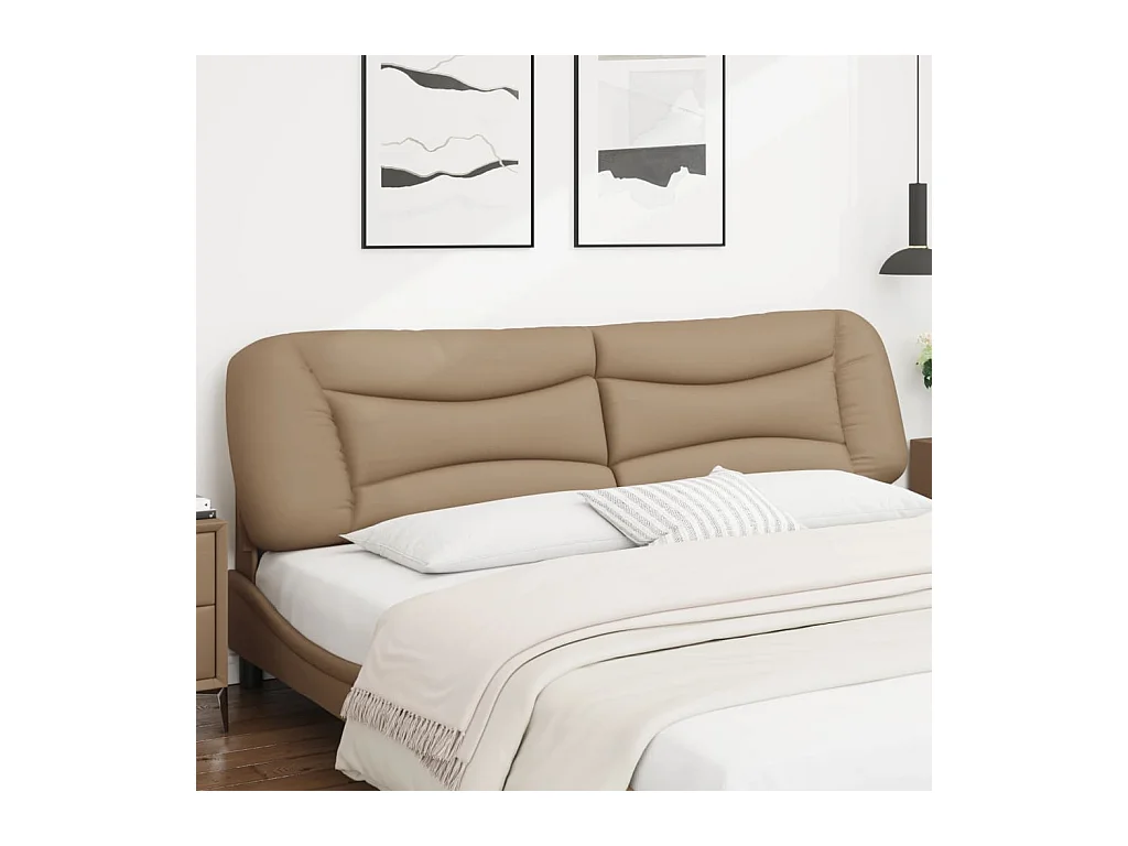 Coussin de tête de lit cappuccino 200 cm similicuir FR105422