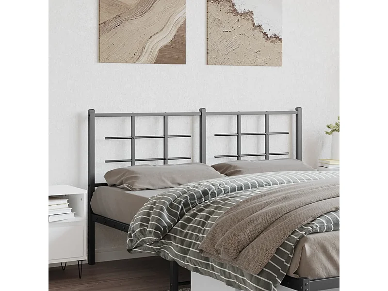 Testiera | Testata del letto in Metallo Nero 150 cm